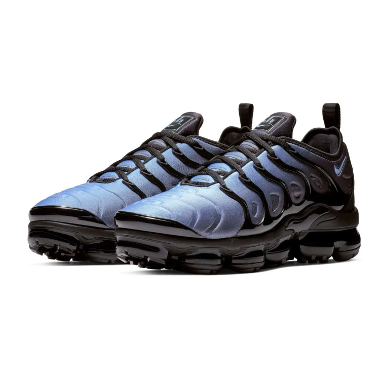 Nike Sneakers - Blue-Gray & Black with Sculpted Details