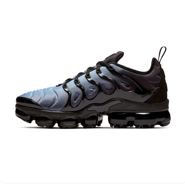 Nike Sneakers - Blue-Gray & Black with Sculpted Details