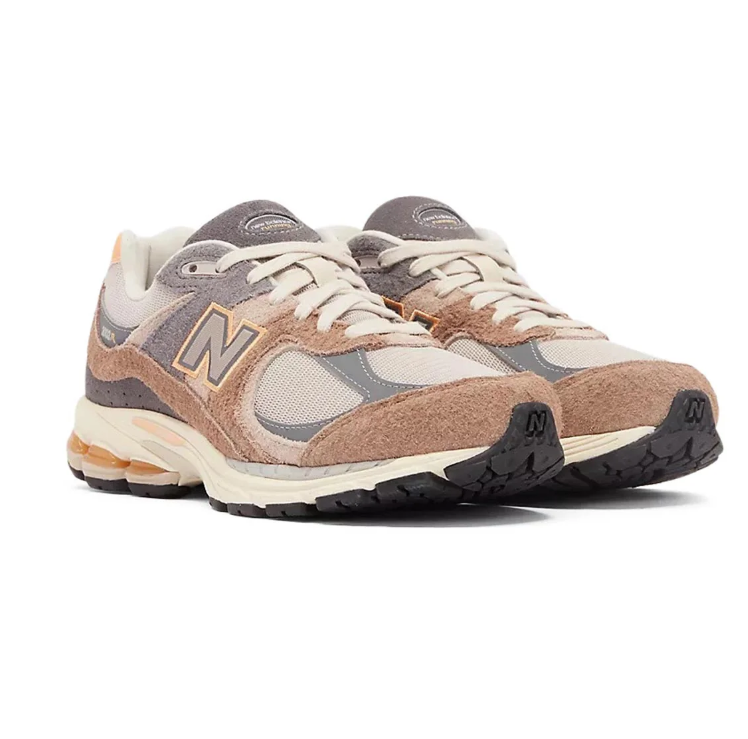 New Balance 2002R Sneakers - Tan & Gray with Cream Details