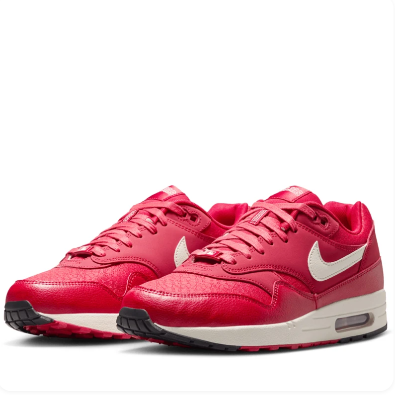 Nike Air Max Sneakers - Red & Cream with Viva Tejas Details