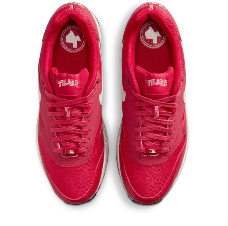Nike Air Max Sneakers - Red & Cream with Viva Tejas Details
