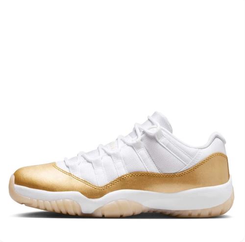 Air Jordan Low-Top Sneakers - White & Metallic Gold
