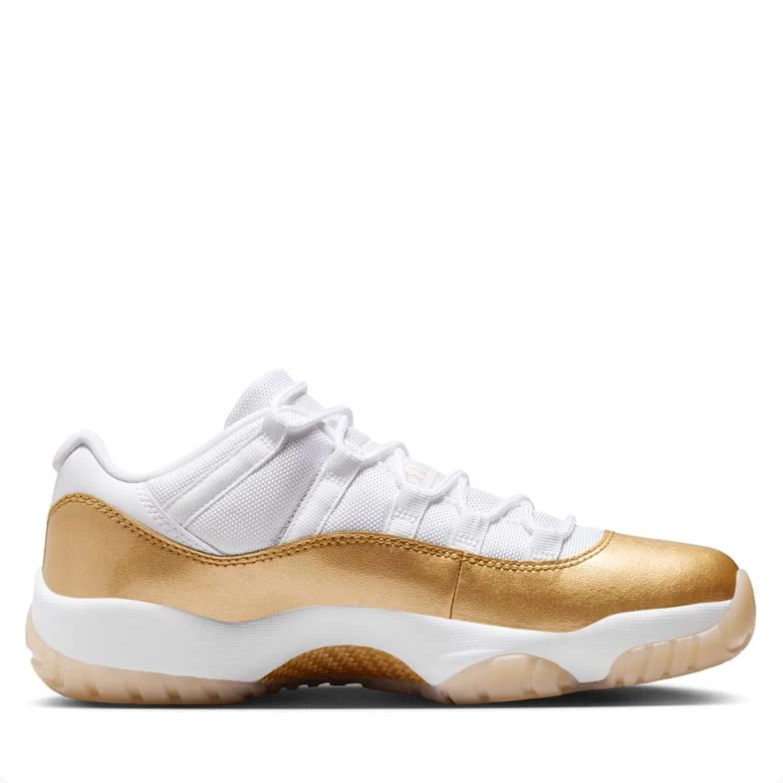 Air Jordan Low-Top Sneakers - White & Metallic Gold