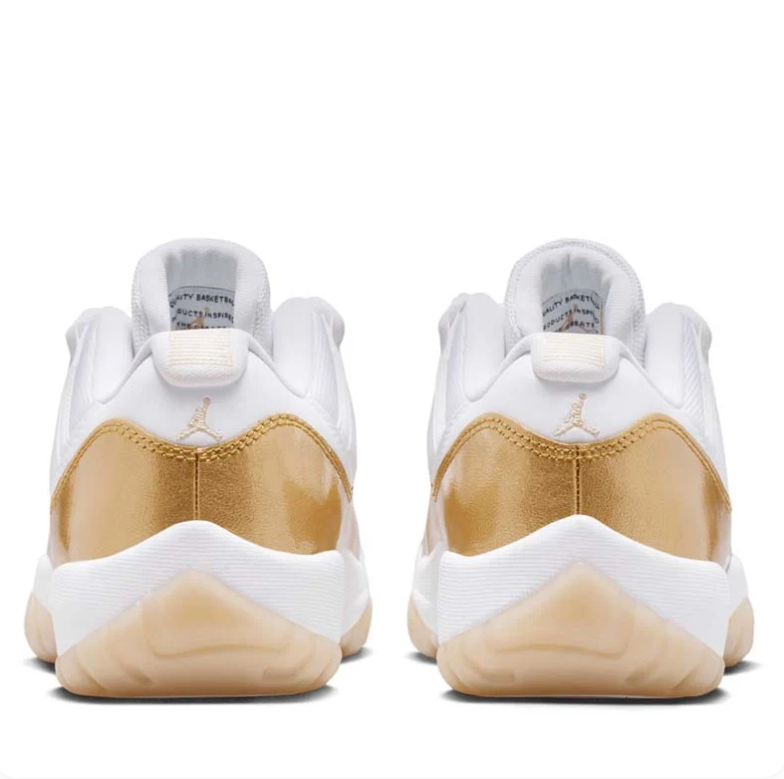Air Jordan Low-Top Sneakers - White & Metallic Gold