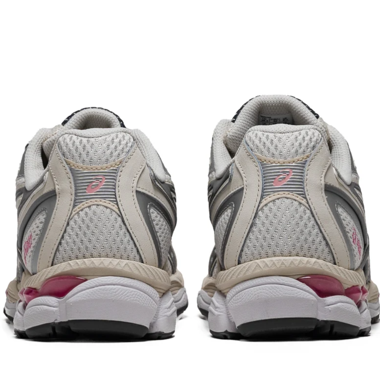 ASICS Low-Top Sneakers - Cream & Silver with Pink Accents