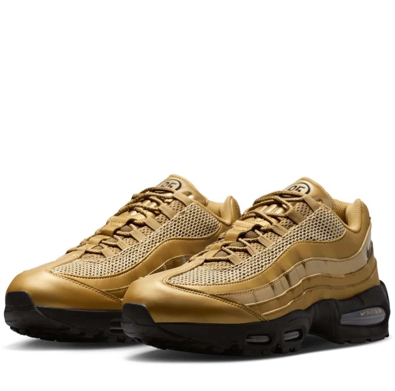 Nike Air Max Sneakers - Metallic Gold & Black