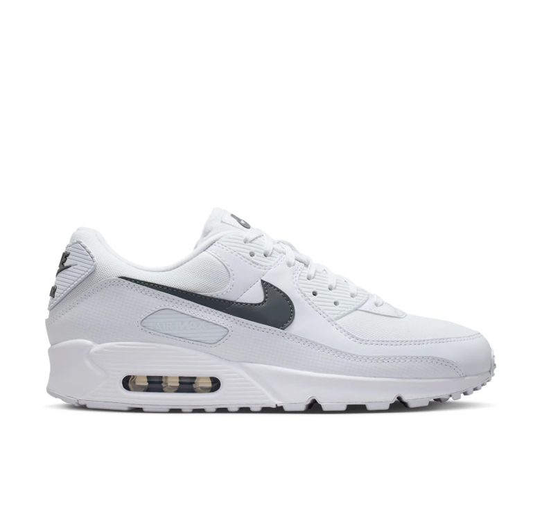 Nike Air Max Sneakers - White with Dark Gray Swoosh