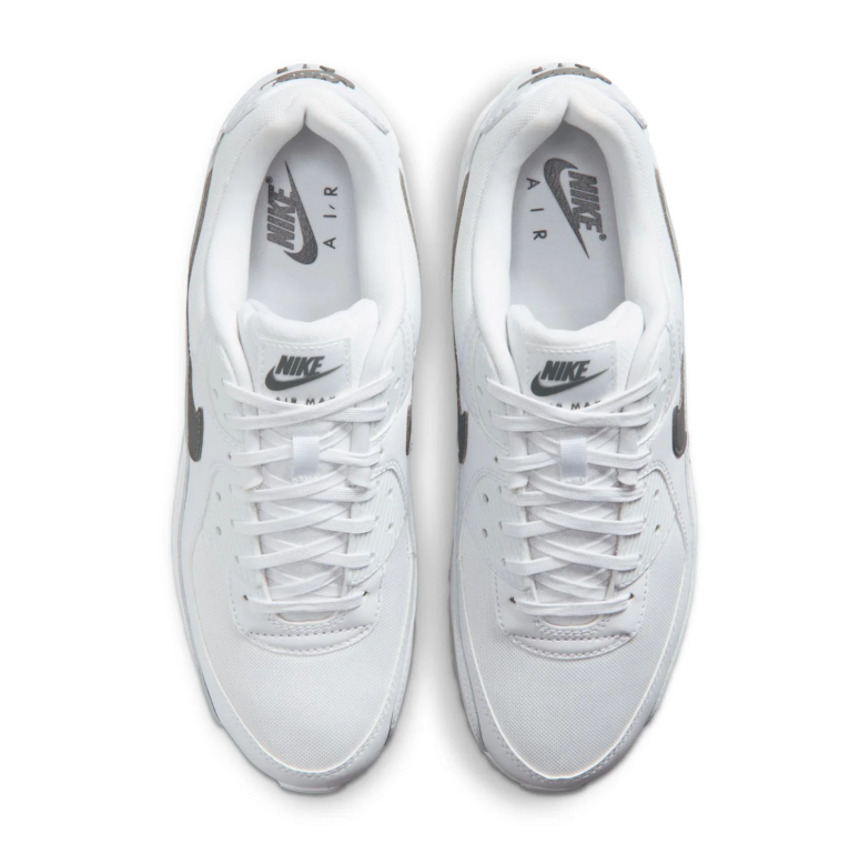 Nike Air Max Sneakers - White with Dark Gray Swoosh