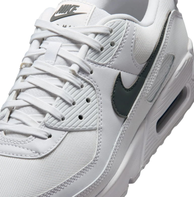 Nike Air Max Sneakers - White with Dark Gray Swoosh