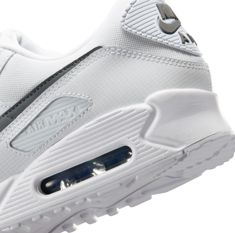 Nike Air Max Sneakers - White with Dark Gray Swoosh