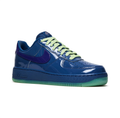 Nike Low-Top Sneakers - Glossy Blue with Purple Swoosh & Green Sole