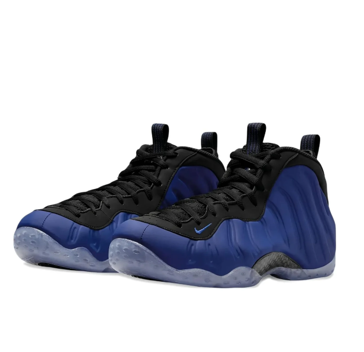 Nike High-Top Sneakers - Royal Blue & Black with Icy Blue Sole