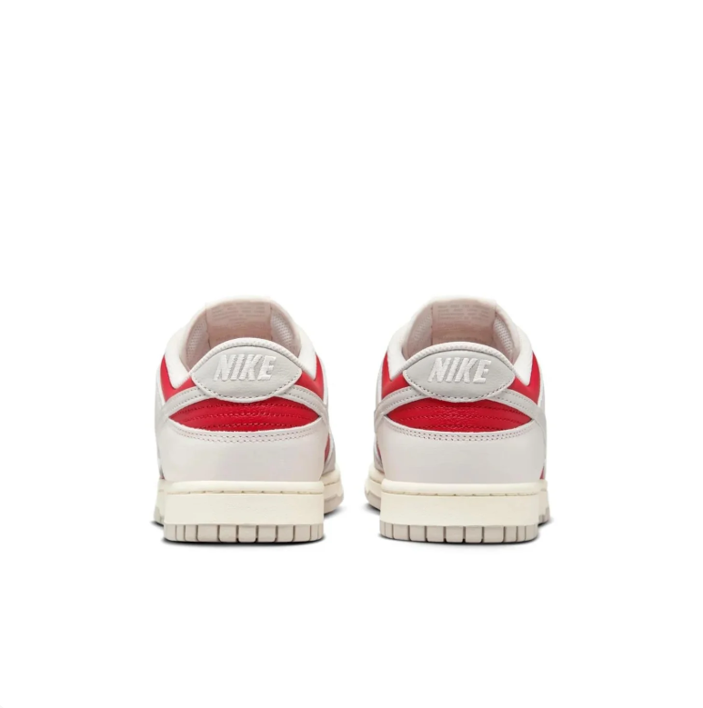 Nike Low-Top Sneakers - Light Gray & White with Red Panels