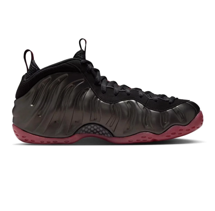 Nike Sneakers - Black with Red Accents & Burgundy Outsole