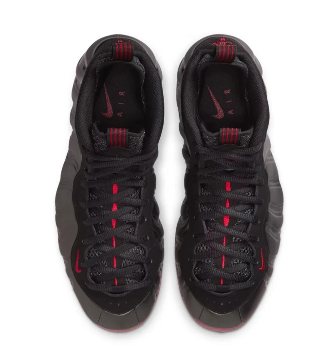 Nike Sneakers - Black with Red Accents & Burgundy Outsole