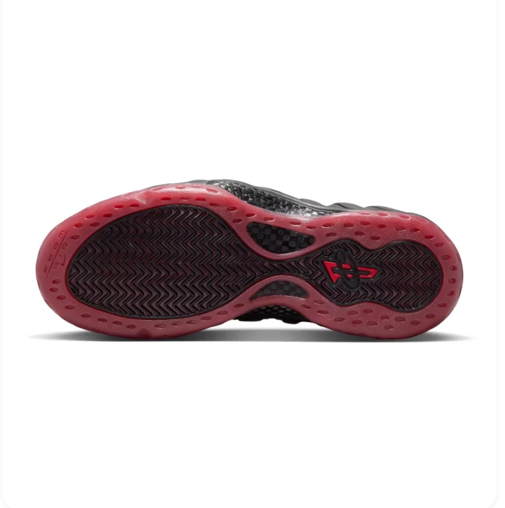 Nike Sneakers - Black with Red Accents & Burgundy Outsole