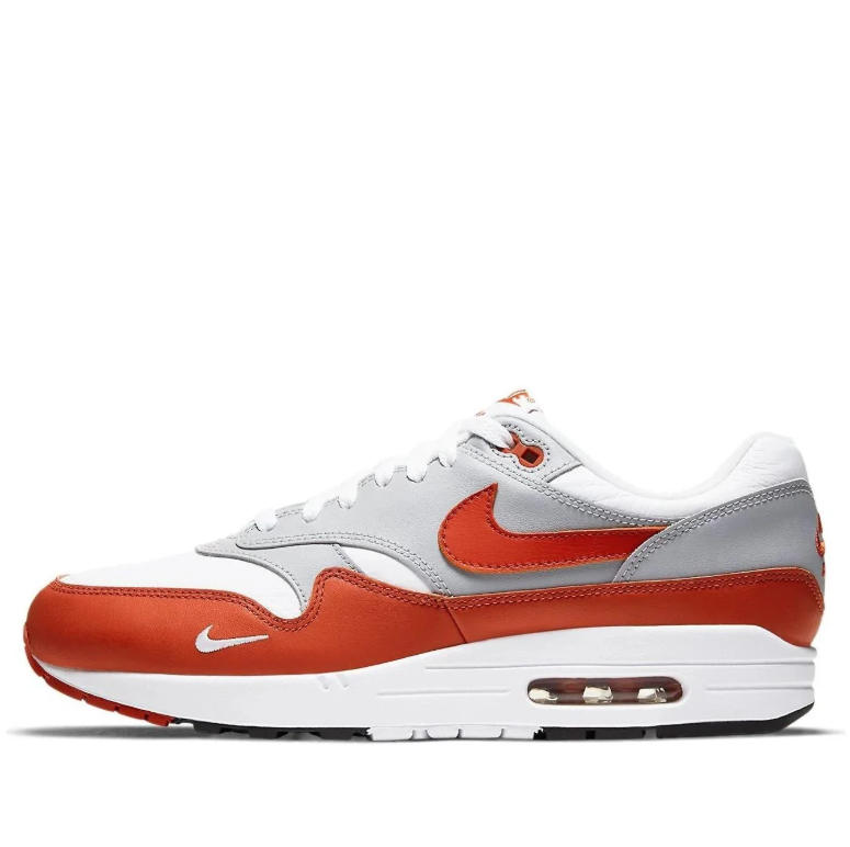 Nike Air Max Sneakers - White, Light Gray & Brick Red