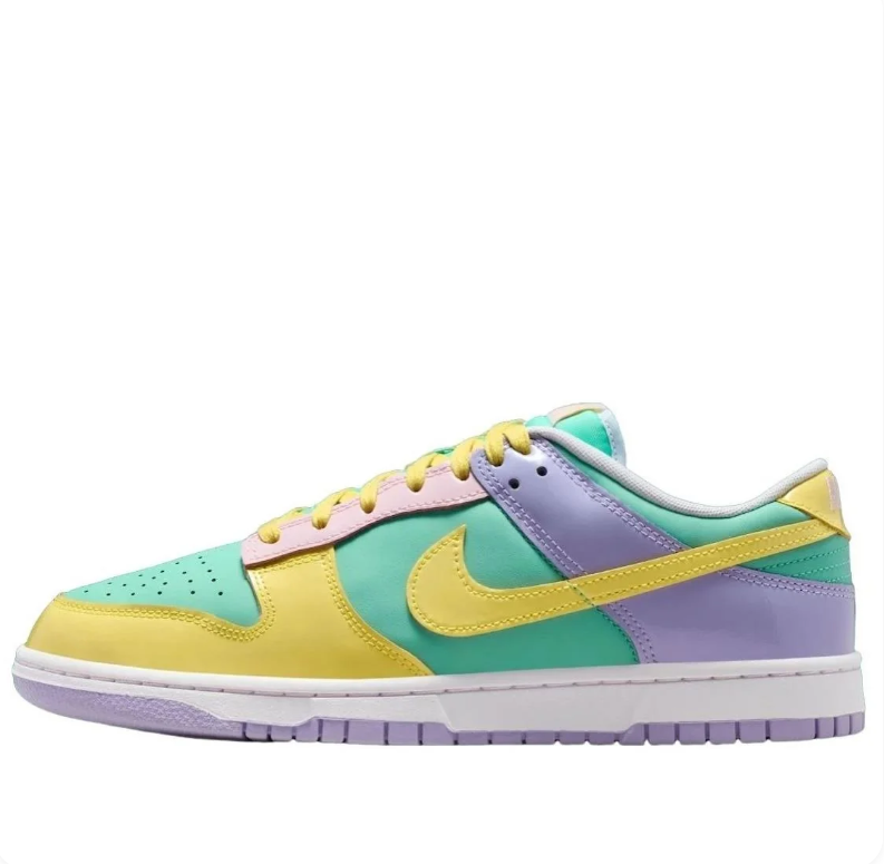 Nike Low-Top Sneakers - Mint, Yellow & Lavender Pastel Colorblock