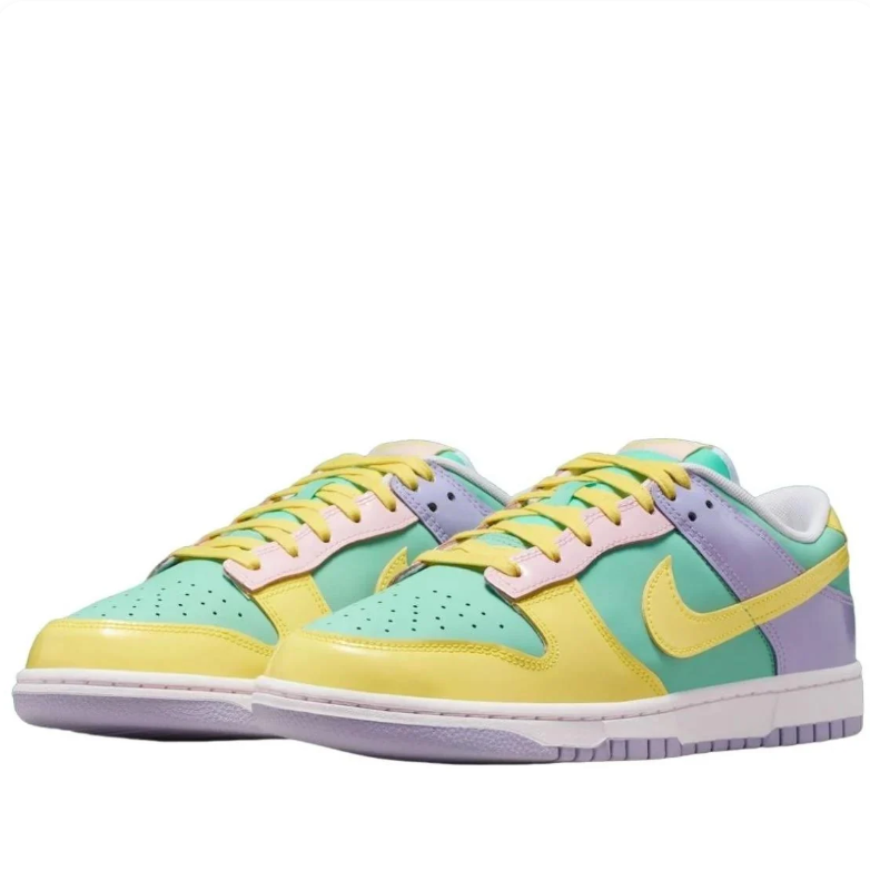 Nike Low-Top Sneakers - Mint, Yellow & Lavender Pastel Colorblock