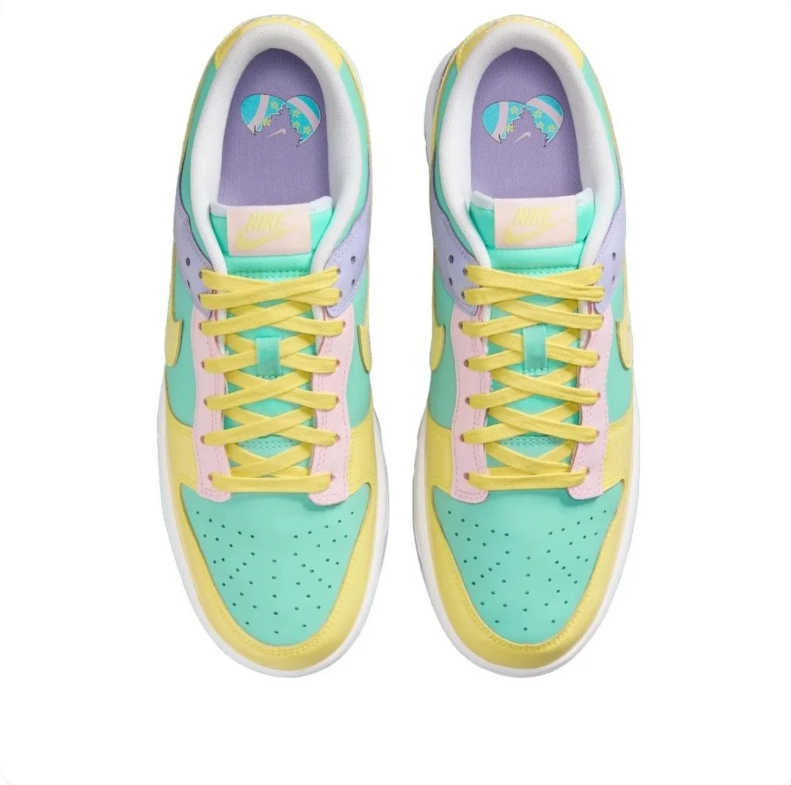 Nike Low-Top Sneakers - Mint, Yellow & Lavender Pastel Colorblock