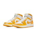 Air Jordan Mid-Top Sneakers - Golden Yellow & White
