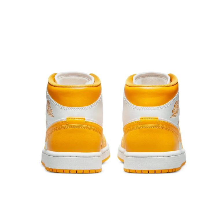 Air Jordan Mid-Top Sneakers - Golden Yellow & White