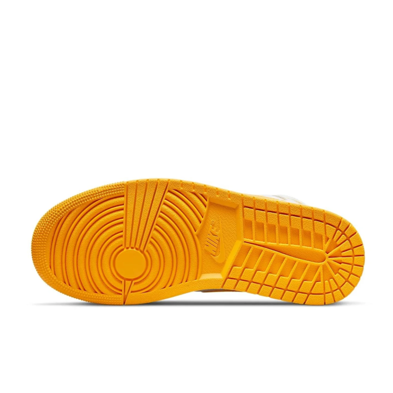 Air Jordan Mid-Top Sneakers - Golden Yellow & White