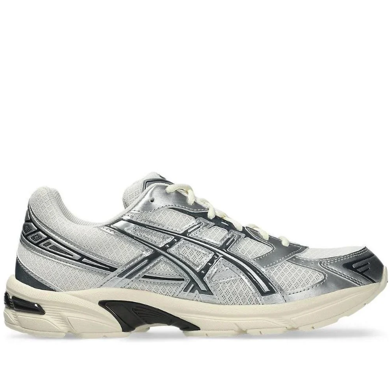 ASICS Low-Top Sneakers - Silver & White with Cream Sole