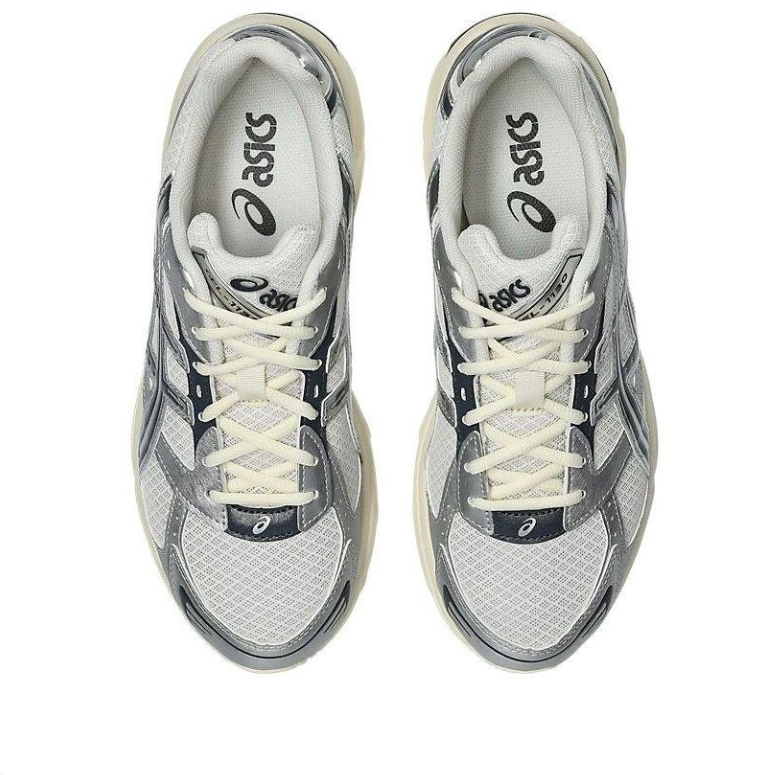 ASICS Low-Top Sneakers - Silver & White with Cream Sole