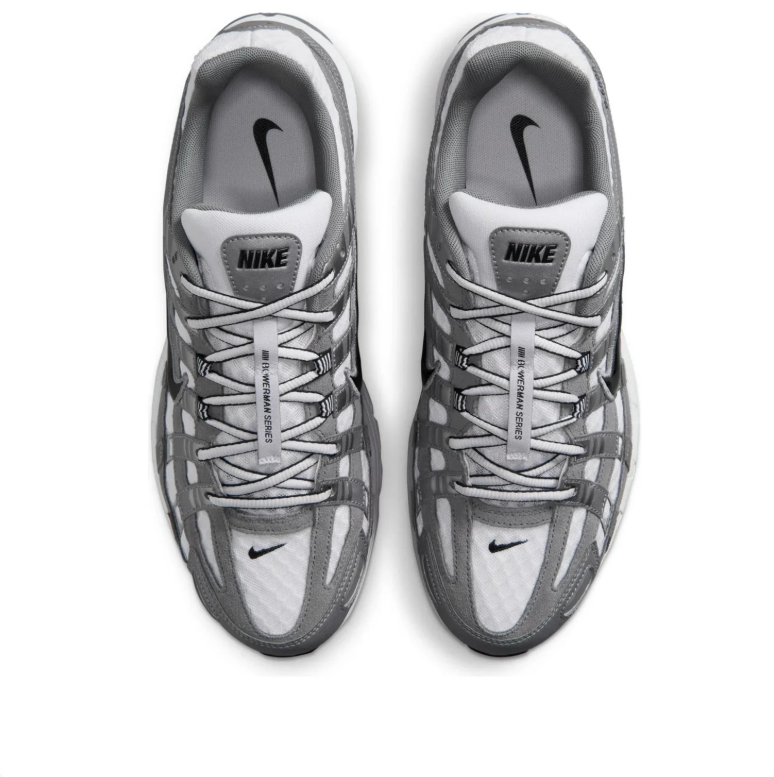 Nike P-6000 Sneakers - Gray & White with Black Swoosh