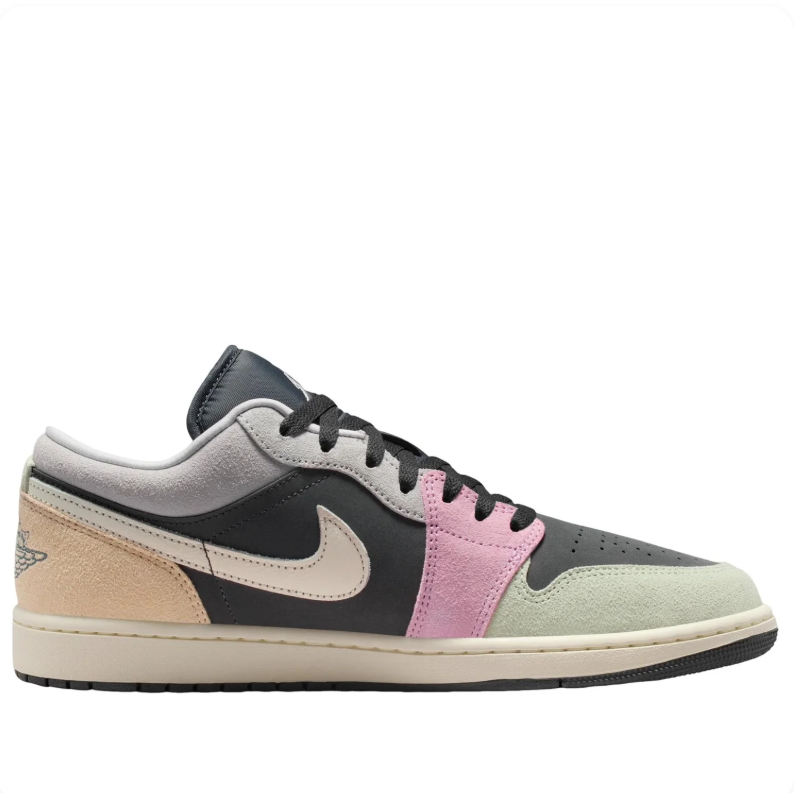 Air Jordan Low-Top Sneakers - Charcoal & Pastel Colorblock