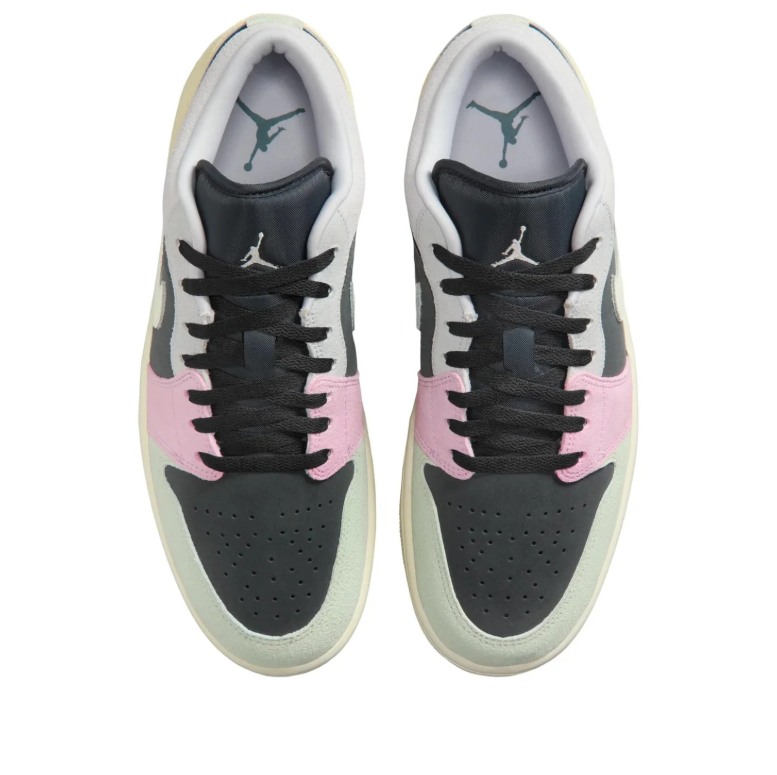 Air Jordan Low-Top Sneakers - Charcoal & Pastel Colorblock