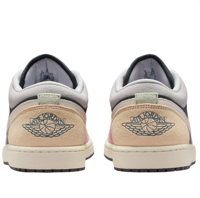 Air Jordan Low-Top Sneakers - Charcoal & Pastel Colorblock