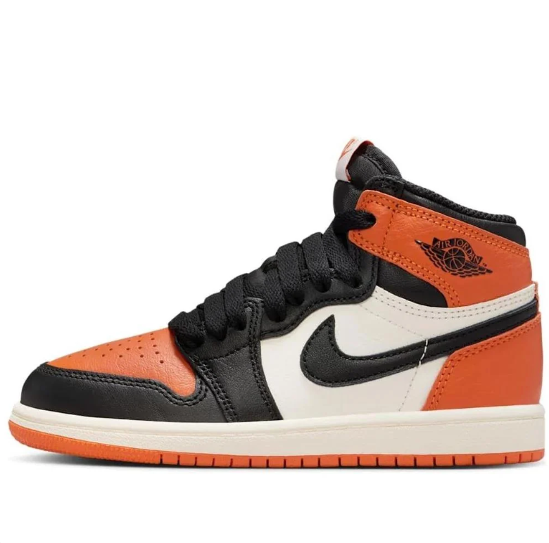 Air Jordan High-Top Sneakers - Orange, Black & Sail