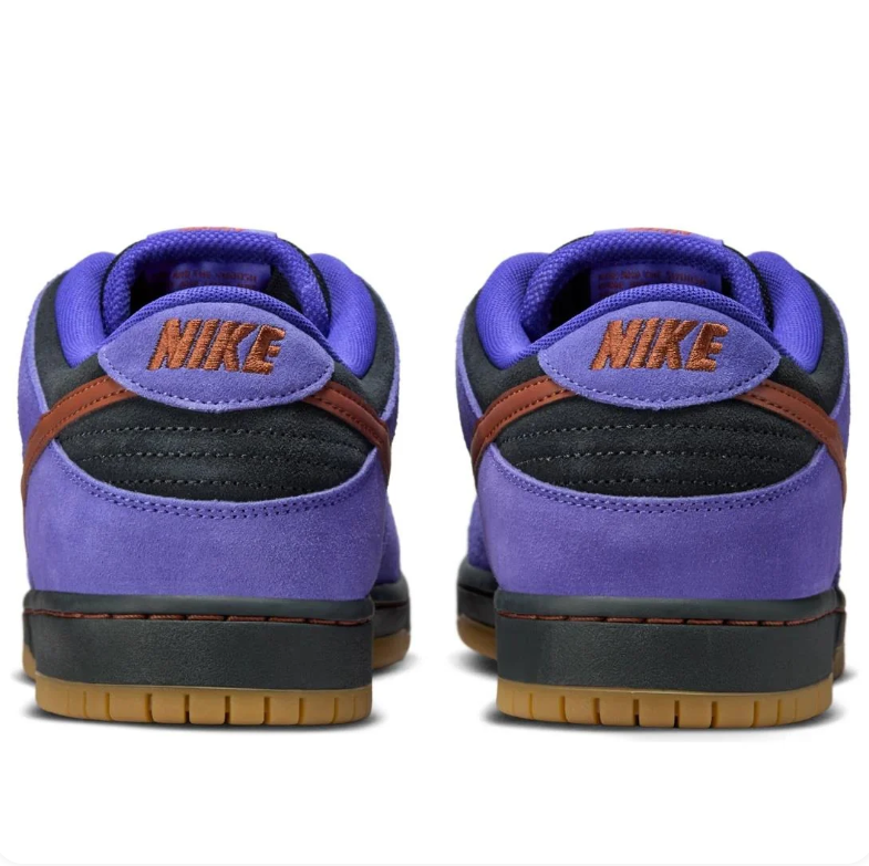 Nike Low-Top Sneakers - Purple & Black with Reddish-Brown Swoosh