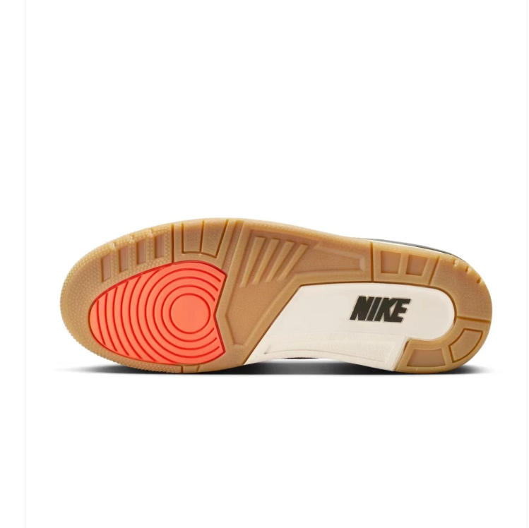 Air Jordan Sneakers - Olive Green with Elephant-Print Details & Gum Outsole