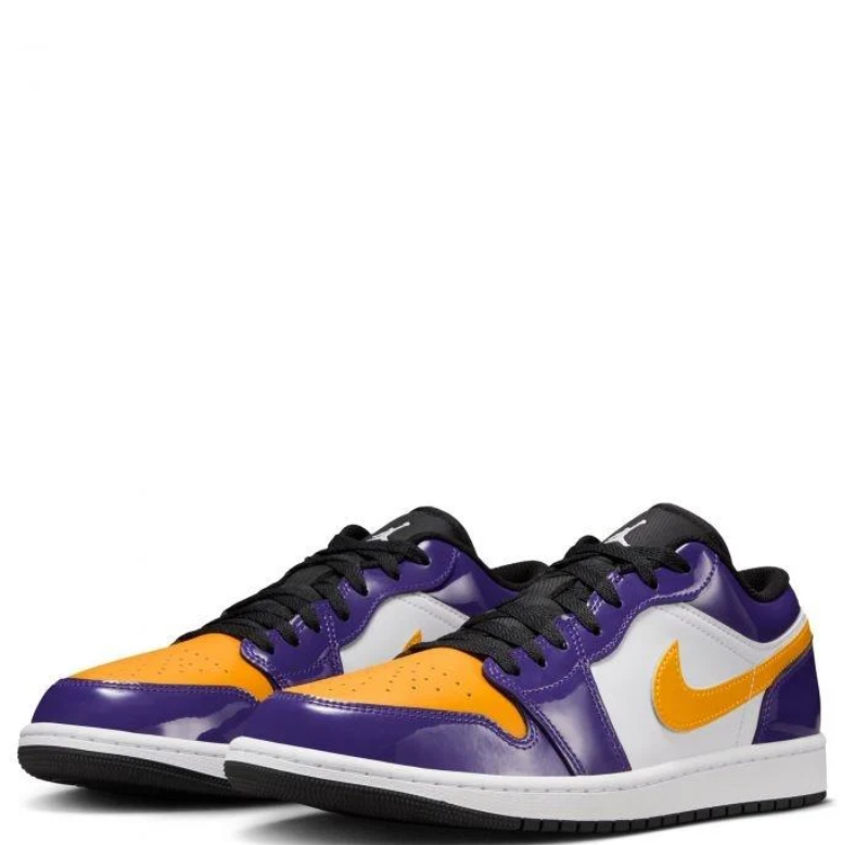 Air Jordan Low-Top Sneakers - Purple, Gold & White