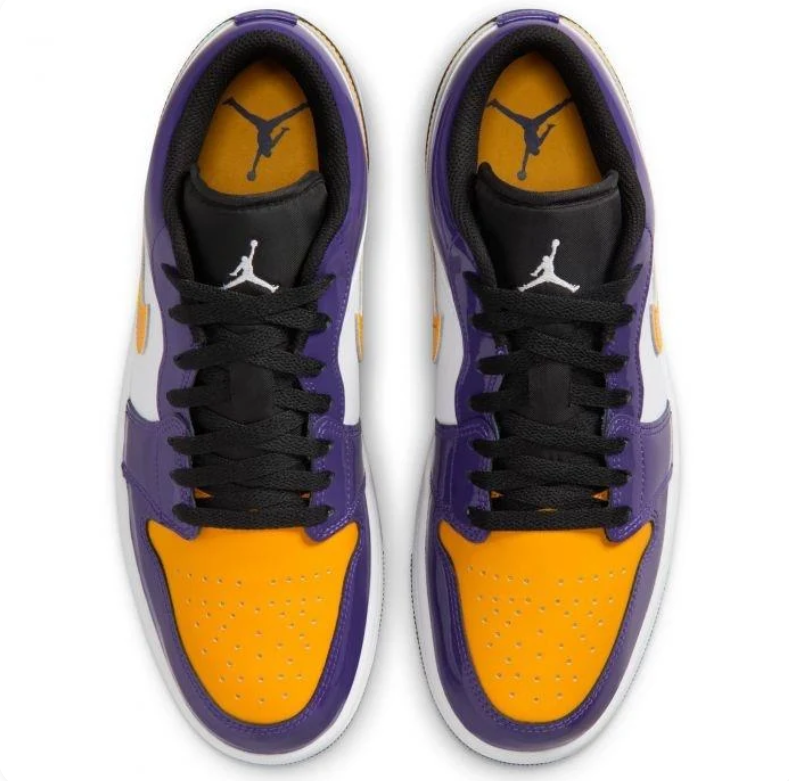 Air Jordan Low-Top Sneakers - Purple, Gold & White