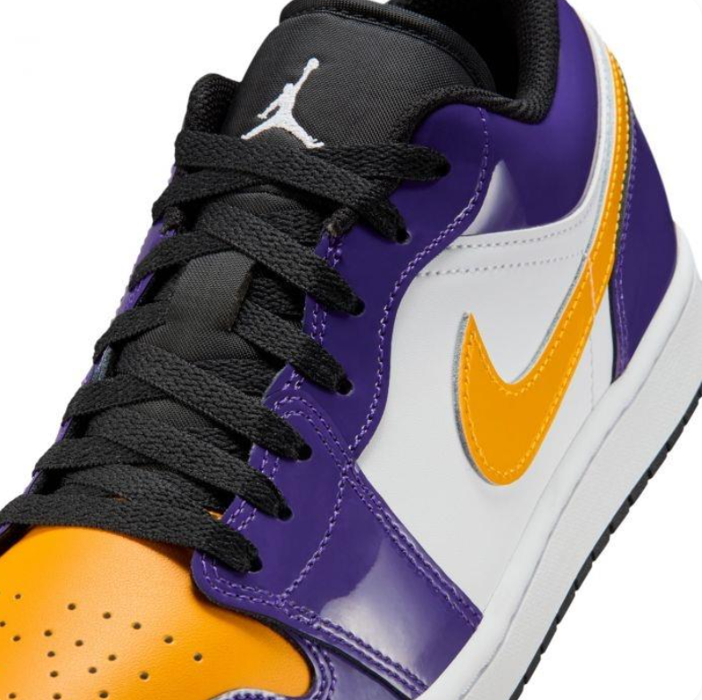 Air Jordan Low-Top Sneakers - Purple, Gold & White