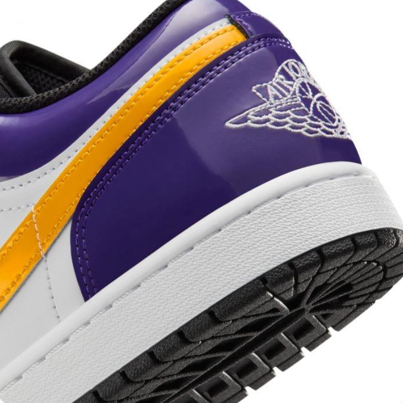 Air Jordan Low-Top Sneakers - Purple, Gold & White