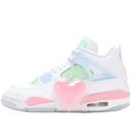 Air Jordan Sneakers - White with Pastel Pink, Mint & Blue Accents