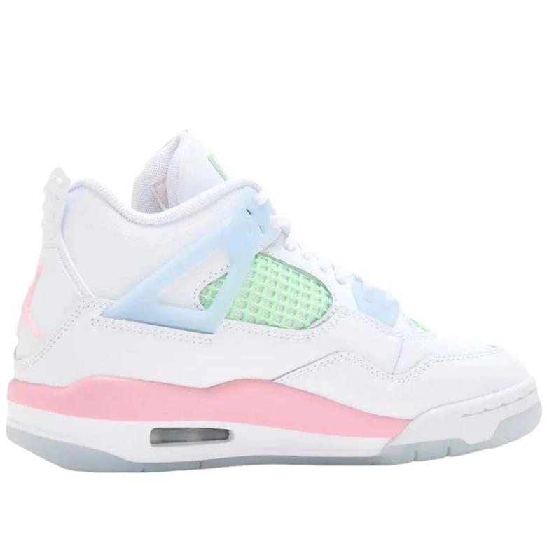 Air Jordan Sneakers - White with Pastel Pink, Mint & Blue Accents