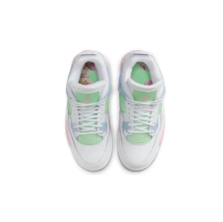 Air Jordan Sneakers - White with Pastel Pink, Mint & Blue Accents