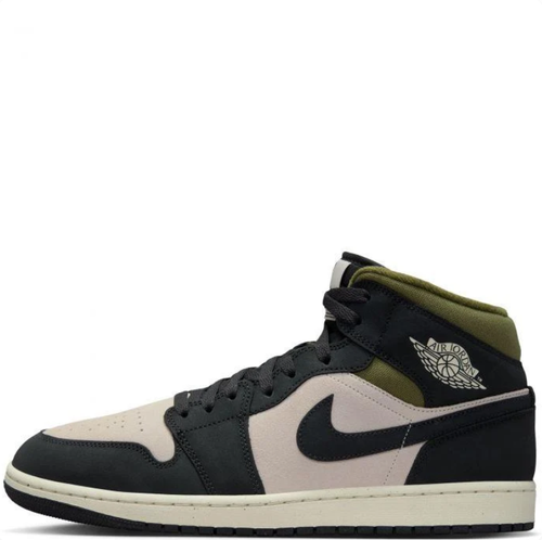 Air Jordan Mid-Top Sneakers - Black, Beige & Olive