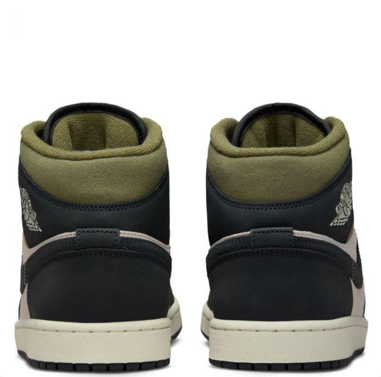 Air Jordan Mid-Top Sneakers - Black, Beige & Olive