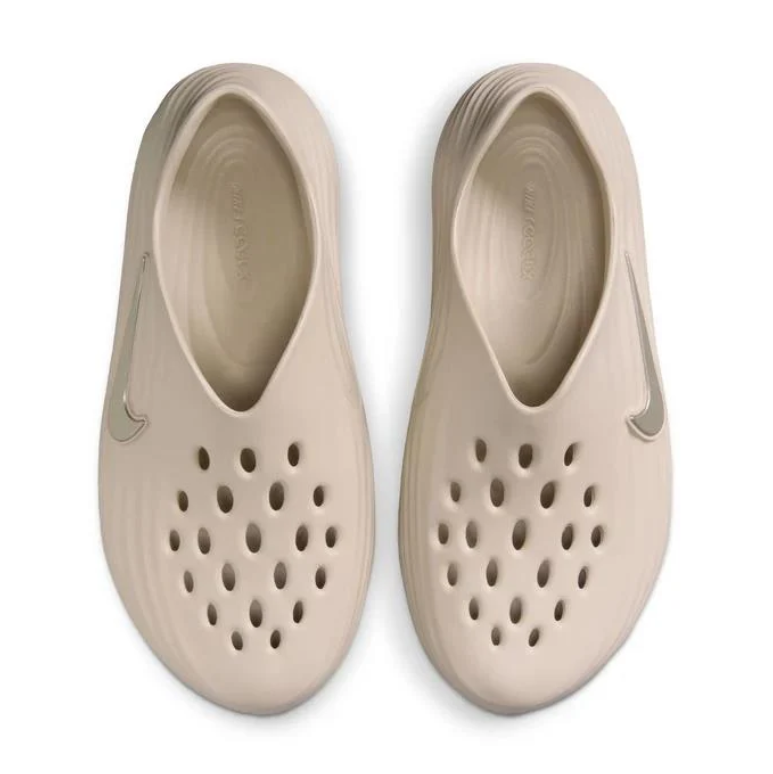 Nike Slip-On Clogs - Sand Beige with Sculpted Wave Details