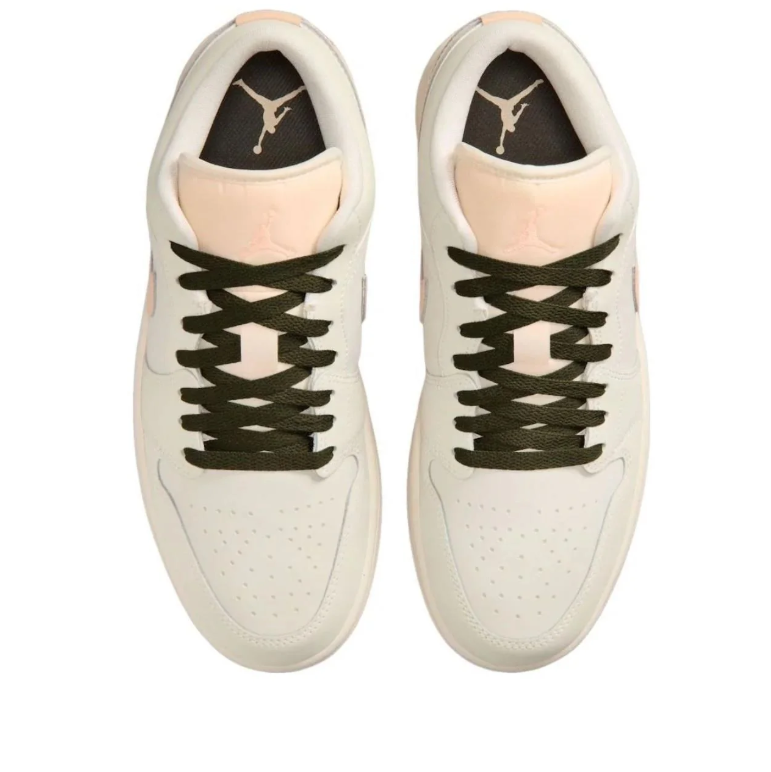 Air Jordan Low-Top Sneakers - Cream, Peach & Olive