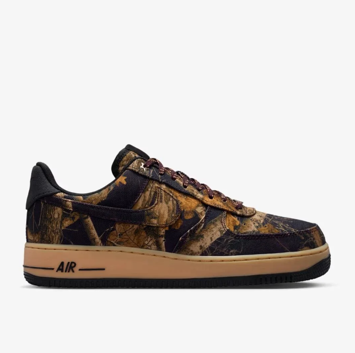Nike Air Force 1 Low Sneakers - Woodland Camo & Tan