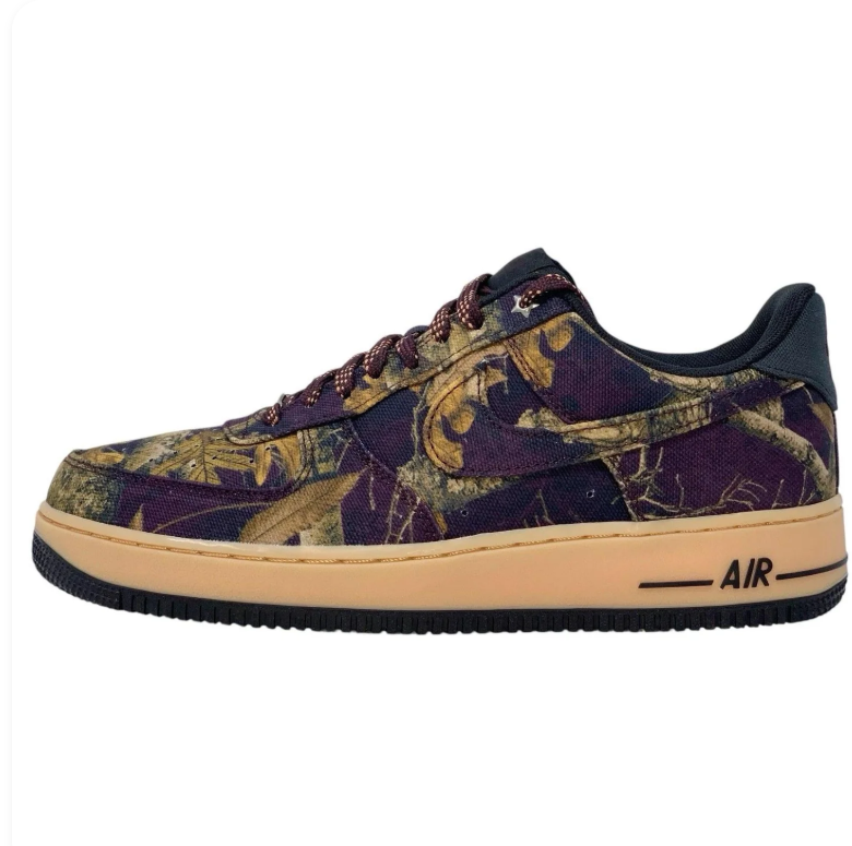Nike Air Force 1 Low Sneakers - Woodland Camo & Tan