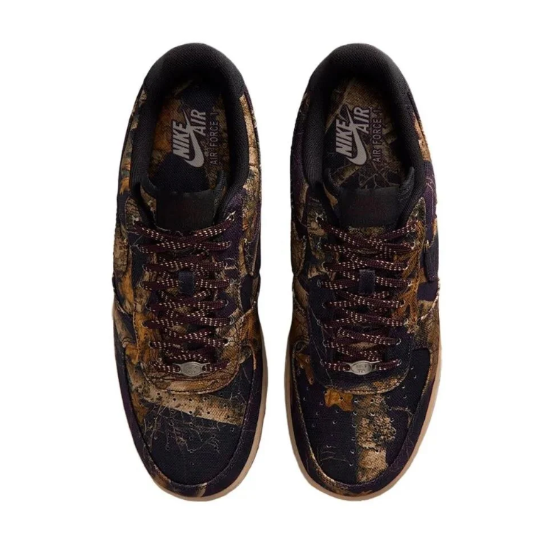 Nike Air Force 1 Low Sneakers - Woodland Camo & Tan